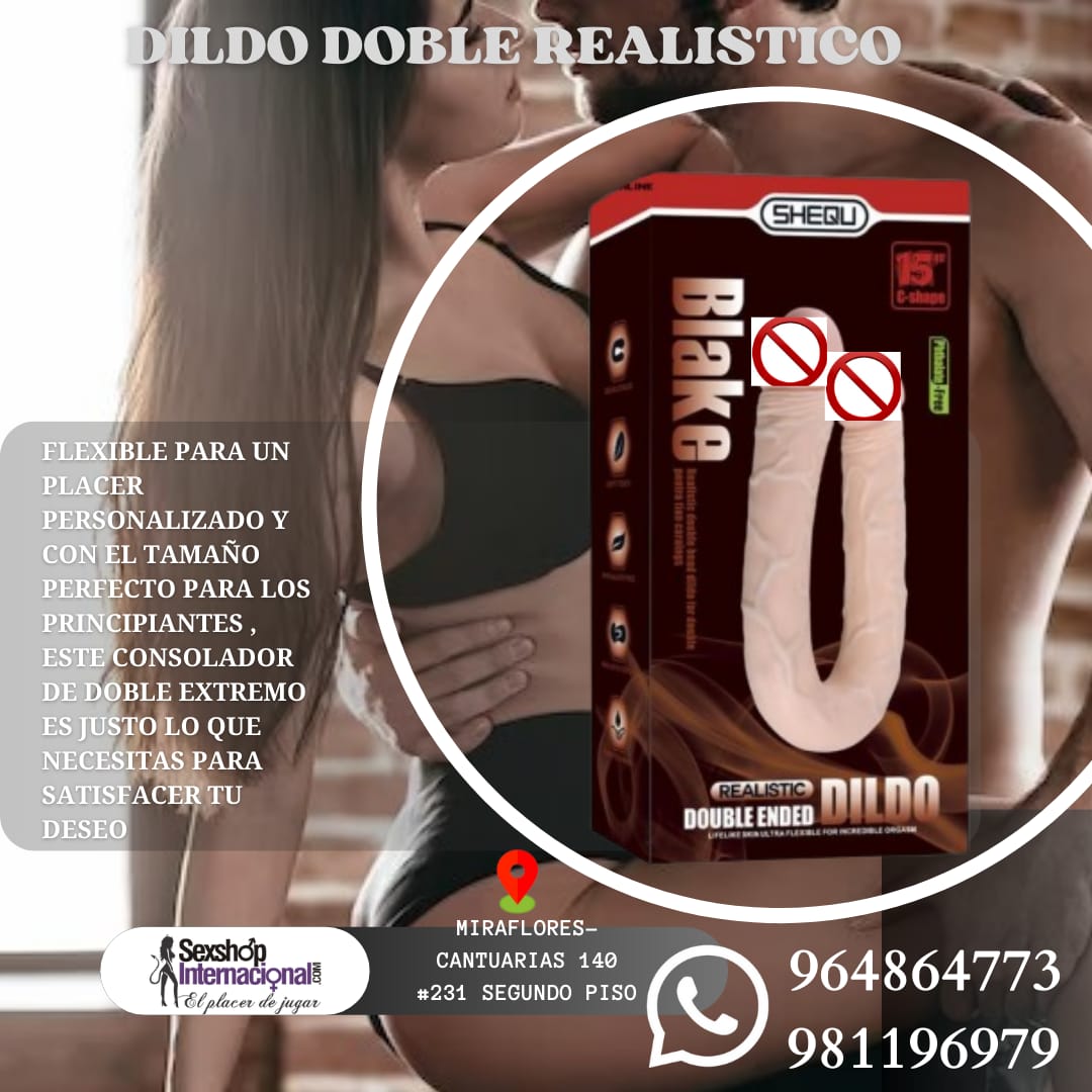 DILDO REALISTICO - FLAKE-DOBLE PENETRACION-COLOR PIEL-SEXSHOP LIMA 981196979 